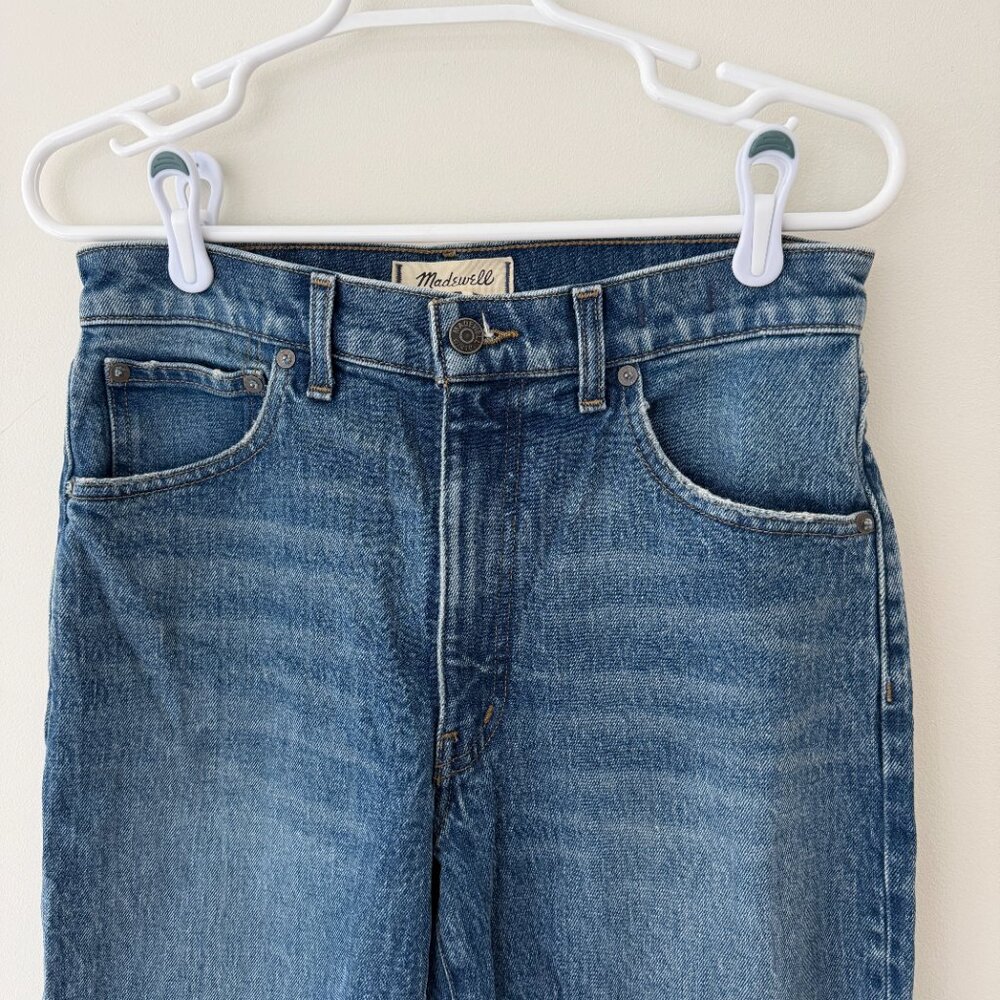 Madewell Medium Blue Relaxed Bootcut Denim Jeans - Picture 3 of 9
